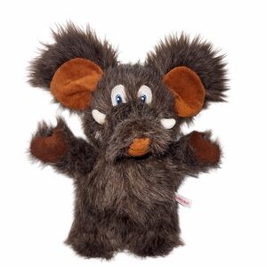 Aurora Wild Boar Plush Hand Puppet Brown Furry Stuffed Animal Toy